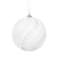 White Bubbles Bauble 10cm