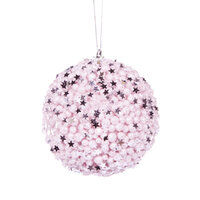 Pink Stars Bauble 10cm