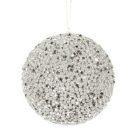 XL Silver Stars Bauble 15cm