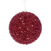 XL Red Stars Bauble 15cm