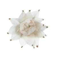 Champagne Leaf Clip Flower 12cm