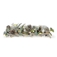 Snowy Eucalypt 4 Lite Centrepiece Long 40cm
