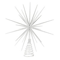 3D Starburst Tree Topper Silver 31cm