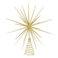 3D Starburst Tree Topper Gold 31cm