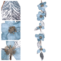 Pale Blue Magnolia Garland 115cm