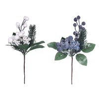 Blue & White Berry Pick 22cm 1pc 2 Assorted