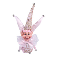 Christmas Luxe Elf Pink Hanging 30cm