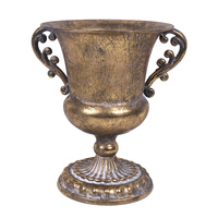 Antique Gold Metal Footed Pot 26cm
