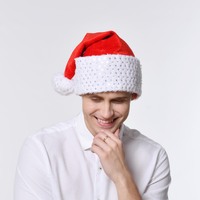 Deluxe Glitter Adult Santa Hat