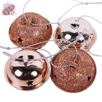 Rose Gold Bells 4cm 4pc