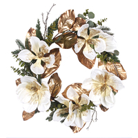 Magnolia Copper Leaf Wreath 76cm