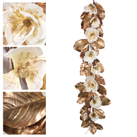 Magnolia Copper Leaf Garland 182cm