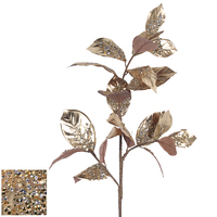 Magnolia Leaf Gold Stem 91cm