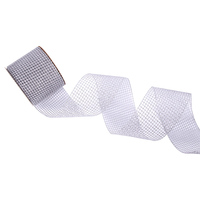 Silver Mesh Wire Ribbon 10cm