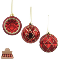 Red Baubles 8cm 1pc 3A