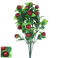 Berry Bunch stem with glitter 33cm