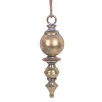 Antique Gold Metal Finial 24cm