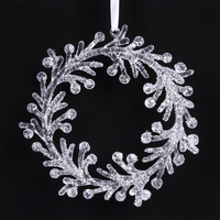 Wreath White Tree Hanging 13cm