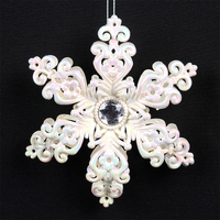 Pearl Snowflake Tree Ornament 12cm
