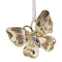 Gold Butterfly Tree Ornament 9cm