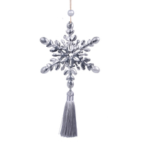 Snowflake w.Tassel Metal 12cm