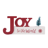 Joy To The World Table Top Sign 28cm