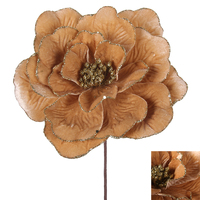 Gold Velour Magnolia Stem 30cm