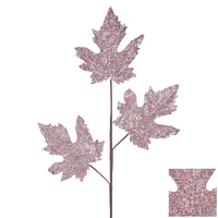 Dusty Pink Maple Leaf Stem 75cm