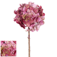 Hydrangea Stem Pink Gold Flecks 45cm