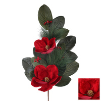 Red Poppy Green Stem 100cm