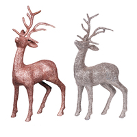 Bronze and Champagne Glitter Reindeer 28cm 1pc 2A
