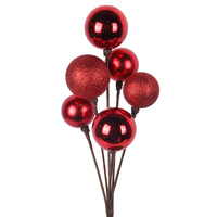 Christmas Red Bauble Cluster 40cm