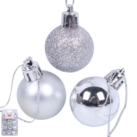 Silver Baubles 12 x 3cm