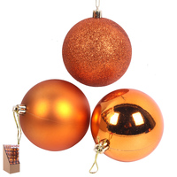 Copper Baubles 8 x 5cm