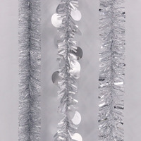 Silver Tinsel 1pc x 2m 3 Assorted