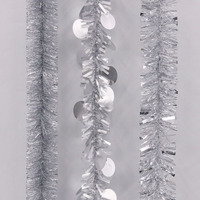 Silver Tinsel 2m 3 Assorted