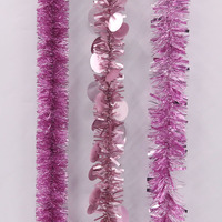 Pink Tinsel 2m 3 Assorted