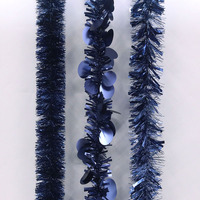 Royal Blue Tinsel 2m 3 Assorted