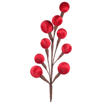 Large Red Berry Stem 75cm