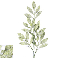 Green Glitter Leaf Stem 68cm