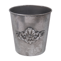 Antique Silver Metal Planter 17cm
