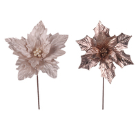 Taupe Poinsettia 1pc 2 Asst