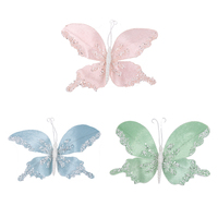Fairy Floss Butterflies Clip 24cm 1pc 3 Asst