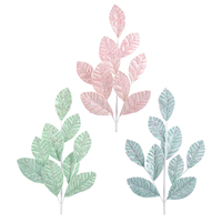 Fairy Floss Leaf Stem 67cm 1pc 3 Assorted