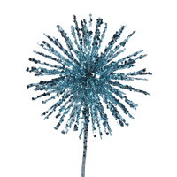 Pale Blue Glitter Starburst Stem 50cm