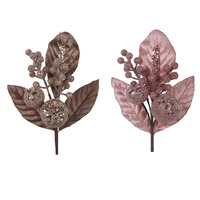 Leaf & Apple Stem 35cm 1pc 2 Asst