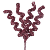 Magenta Glitter Swirl Stem 48cm