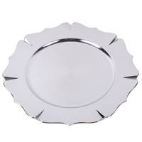 Silver Melamine Charger Plate D33cm