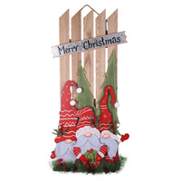 Merry Christmas Sign with Gnomes 85cm