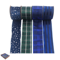 Navy Ribbon 6.3cm x 5m 4 Assorted